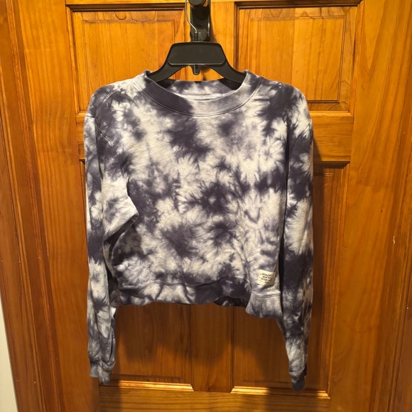 Soul Cycle Crewneck Pullover Tie Dye Cropped Sweatshirt Medium - Picture 2 of 7